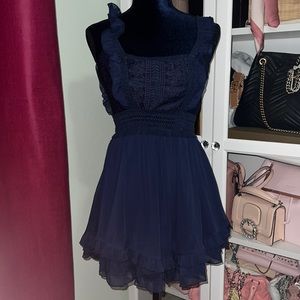 Angel Biba Selfie Leslie Blue Mini Dress